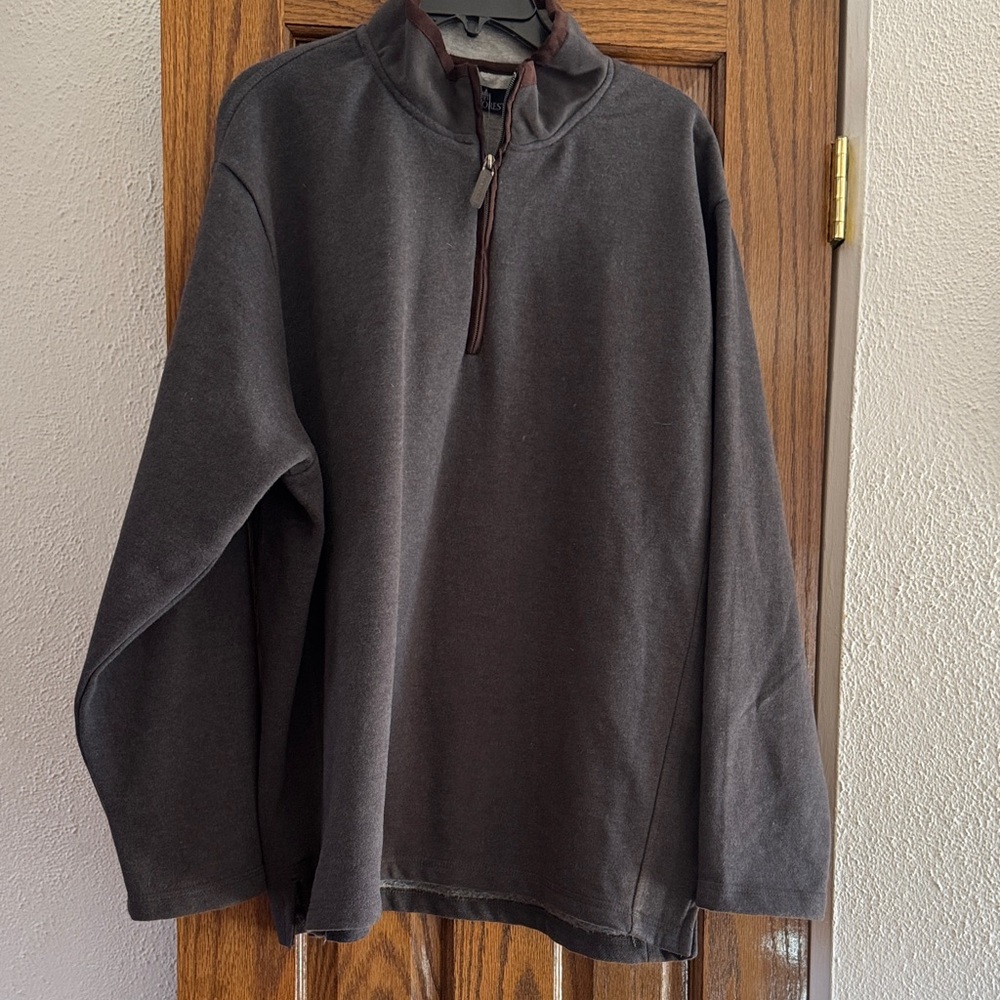 RAINFOREST Dark Gray Zip-Up Sweater